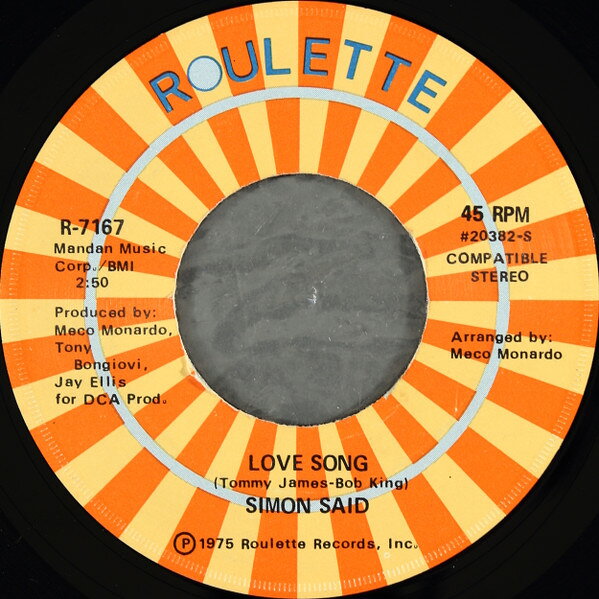 【中古】7” Simon Said Love Song R7167 Roulette /00080