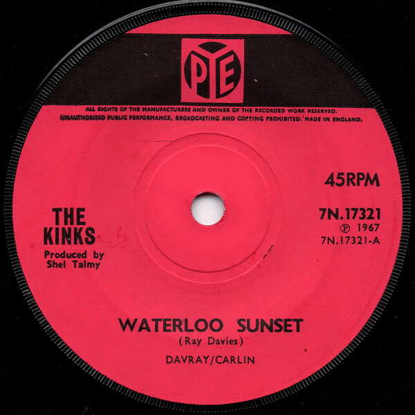 【中古】7インチ Kinks Waterloo Sunset / Act Nice And Gentle 7N17321 PYE