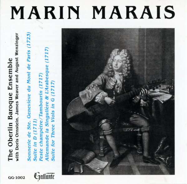 CD Oberlin Baroque Ensemble Marin Marais: The 250th Commemoration GG1002 Gallante /00110