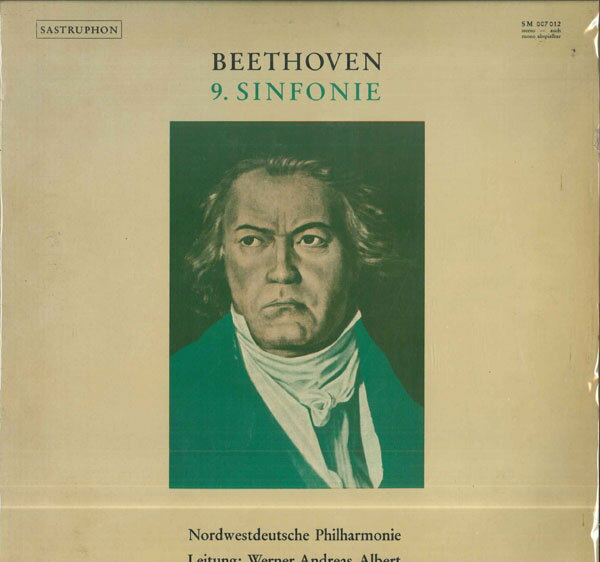 LP ヴェルナー・アンドレアス・アル ベートーヴェン 交響曲 第9番 ニ短調, 作品125 合唱 SM007012 SASTRUPHON /00260