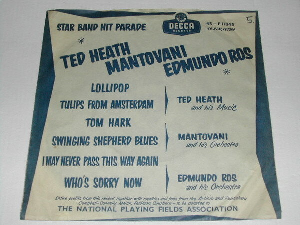7” Ted Heath &amp; His Music , Mantov Lords Taverners Record 45F11043 Decca /00080