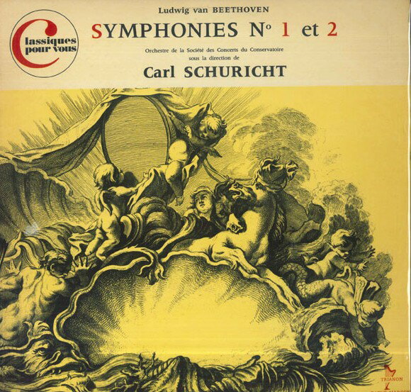 LP Carl Schuricht, Orchestre De L Beethoven: Symphony No. 1, No. 2 TRX6141 TRIANON /00260
