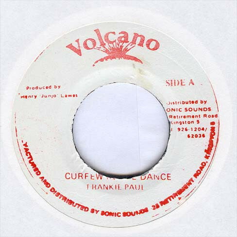 【中古】7” Frankie Paul Curfew In The Dance NONE Volcano /00080