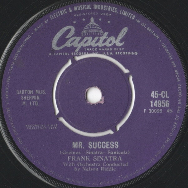 【中古】7” Frank Sinatra Mr. Success 45CL14956 Capitol /00080