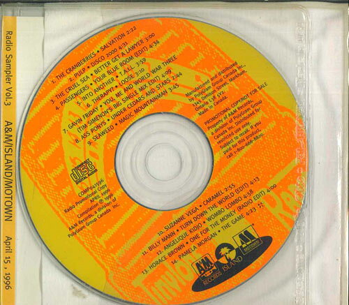 CD Various A&amp;m/Island/Motown Radio Sampler Vol. 3 (April 15, 1 COMP041596 A&amp;M RECORDS, ISLAND プロモ /00110