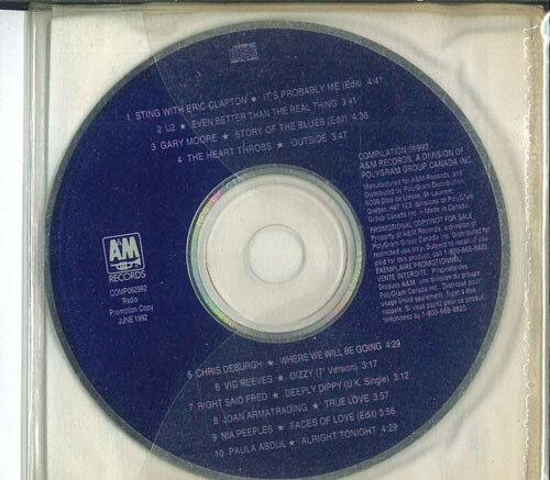 CD Various A&amp;m Radio Sampler Vol. 6 - June 29, 1992 COMP062992 A&amp;M RECORDS プロモ /00110
