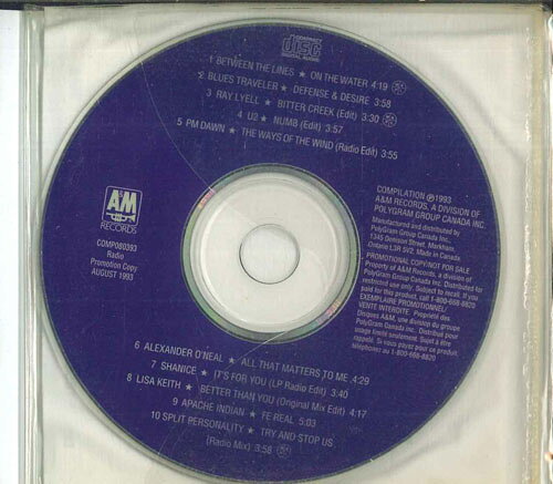 CD Various A&amp;m Radio Sampler Vol.6 August 3, 1993 COMP080393 A&amp;M RECORDS プロモ /00110