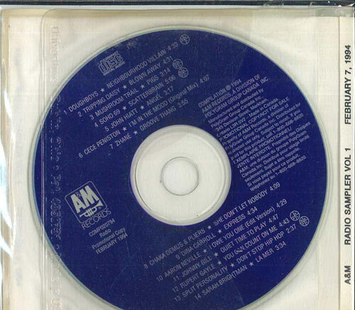 CD Various A&amp;m Radio Sampler Vol. 1 - February 7, 1994 COMP020794 A&amp;M RECORDS プロモ /00110