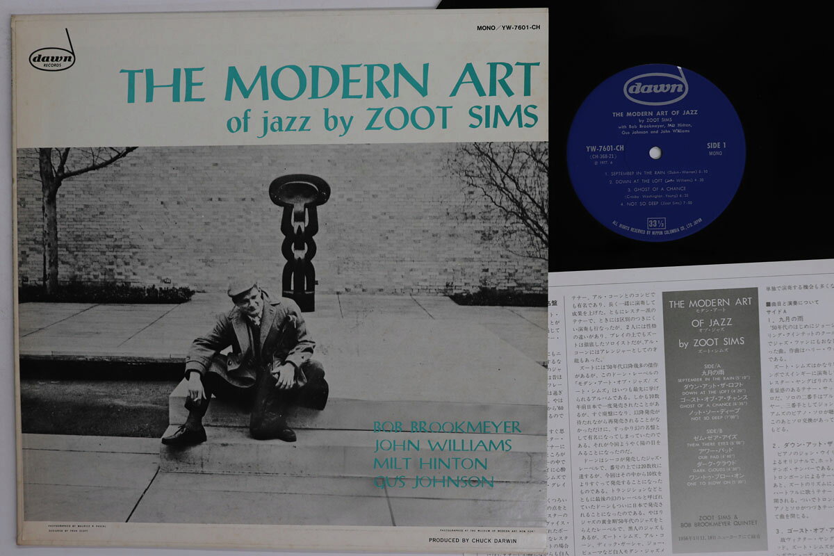 ・アーティスト Zoot Sims ・タイトル Modern Art Of Jazz ・レーベル・型番 DAWN YW7601CH ・フォーマット LPレコード ・コンディション(盤) 良い (VG+) ・コンディション(ジャケット) 良い (VG+) ・コンディション(帯) オビなし ・特記事項 【ライナー付き】 実際に発送される商品の画像です 【ご購入前に必ずご確認ください】 ・本店サイト(www.recordcity.jp)とは価格、送料が違います ・本店サイト、その他支店のオーダーとは同梱発送できません ・注文確定後に別の注文を頂いた場合、注文同士の同梱は致しかねます。 ・別倉庫から発送しているため、店頭受け渡しは対応しておりません ・一部商品は他の通販サイトでも販売しているため、ご注文のタイミングによっては商品のご用意ができない場合がございます。 ・土日祝日はお休みです 金曜・祝前日9時以降のご連絡またはご入金は、返答または発送が週明け・祝日明けに順次対応となります。 ・ご購入後のキャンセル不可 ご購入後のキャンセルはいかなる理由においてもお受けできません。ご了承の上、ご購入くださいませ。 ・日本郵便(ゆうパック/ゆうメール)によるお届けになります。 ・中古品であることをご理解ください 当ストアでは中古商品を主に販売しております。中古品であることをご理解の上ご購入ください。また、一部商品はRecordCityオンラインストアで試聴可能です。 ・返品について お客様のご都合による返品は一切承っておりません。 表記の内容と実際の商品に相違がある場合、また針飛び等で返品・返金をご希望される場合は、商品の到着後1週間以内にご連絡ください。商品の返送をこちらで確認後、キャンセル・返金を行います。 コンディションVG以下の商品は返品できません。プレイに影響のない表面のこすれ傷、プレス起因のノイズ盤は返品の対象外です。 【コンディション表記】 ・ほぼ新品(M-)(Like New) 完全な新品。未使用。当店ではほぼ使用しません ・非常に良い(EX)(Excellent) 中古盤として美品な状態。わずかな経年を感じるものの傷みを感じさせない、当店基準で最高の状態 ・良い(VG+)(Very Good Plus) 丁寧に扱われた中古品で、軽い使用感がみられる。 ・可(VG)(Acceptable) 使い込まれた中古品で、「良い」よりもさらに使用感がみられる。 ・悪い(VG-)(Bad) 状態が悪いアイテム。使用の保障はなく、再生不可、針飛び、目立つノイズがあるかもしれない。状態によるクレーム不可。返品不可。 ・非常に悪い(G)(Very Bad) 「悪い」よりさらに状態が悪いアイテム。使用の保障はなく、再生不可、針飛び、目立つノイズがあるかもしれない。状態によるクレーム不可。返品不可。 ・ジャンク(Fair)(Junk/Fair) 割れている、反っている、水ダメージがある、カビ、ジャケットが分離している、ひどい書き込み、ひどい擦れなど最低の状態。使用の保障はなく、再生不可、針飛び、目立つノイズがあるかもしれない。状態によるクレーム不可。返品不可。 ・ジャンク(Poor)(Junk/Poor) 割れている、反っている、水ダメージがある、カビ、ジャケットが分離している、ひどい書き込み、ひどい擦れなど最低の状態。使用の保障はなく、再生不可、針飛び、目立つノイズがあるかもしれない。状態によるクレーム不可。返品不可。