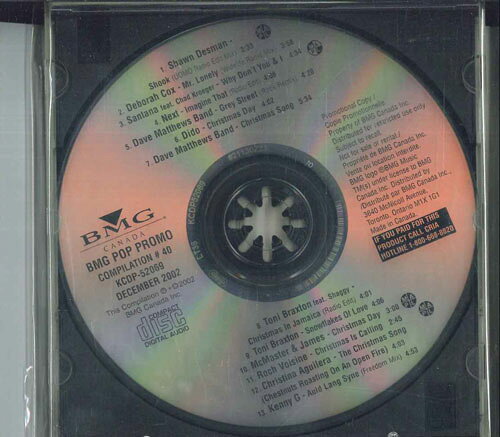 CD Various Bmg Pop Compilation #40 - December 2002 KCDP52069 BMG CANADA プロモ /00110