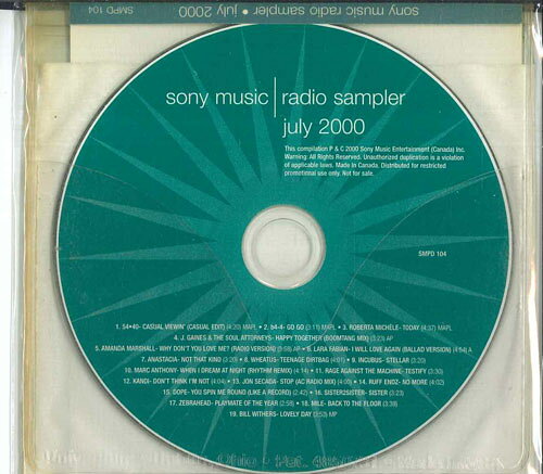 CD Various Sony Music Radio Sampler (July 2000) SMPD104 SONY MUSIC プロモ /00110