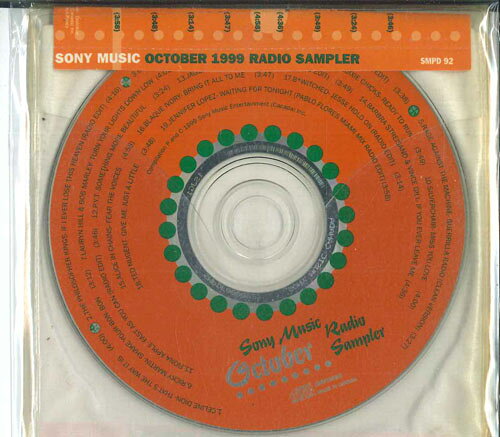 CD Various Sony Music Radio Sampler (October 1999) SMPD92 SONY MUSIC プロモ /00110