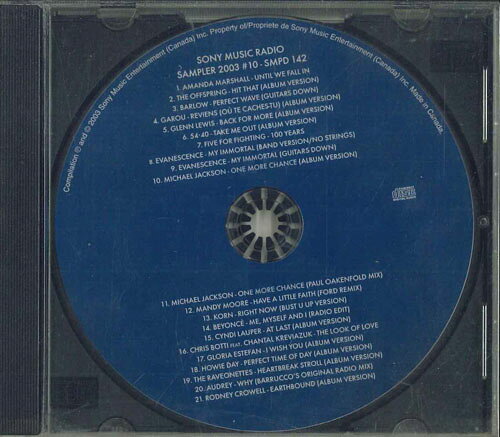 CD Various Sony Music Radio Sampler 2003 #10 SMPD142 SONY MUSIC プロモ /00110