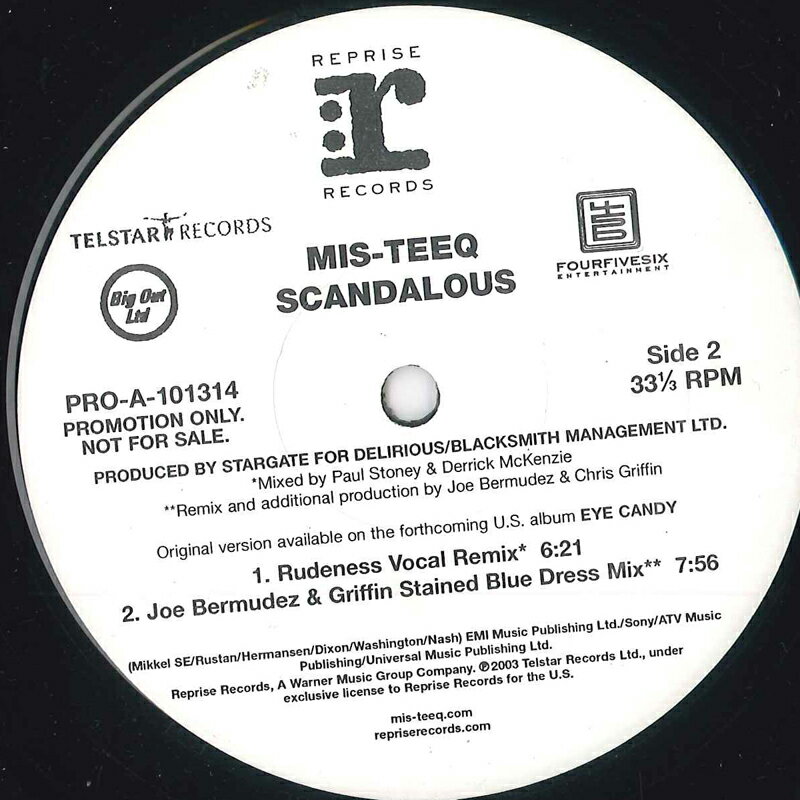 【中古】12” Mis Teeq Scandalous PROA101314 REPRISE