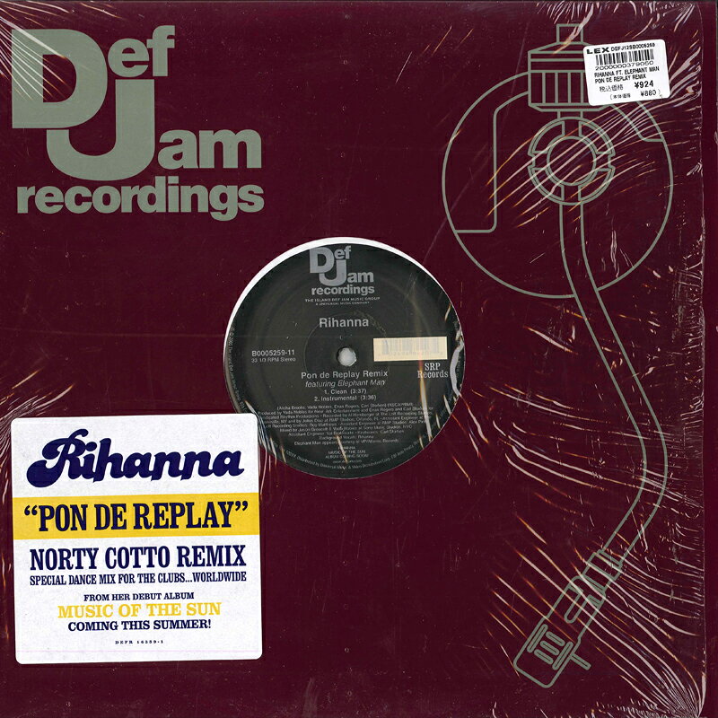 【中古】12” Rihanna Pon De Replay (Remix) B000525911 DEF JAM /00250