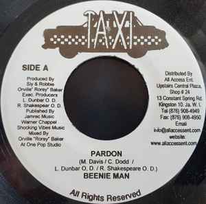 7” Beenie Man Pardon NONE Taxi /00080