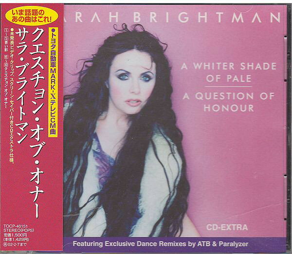 CD Sarah Brightman A Whiter Shade Of Pale / A Question Of Honour TOCP40151 ANGEL RECORDS /00110