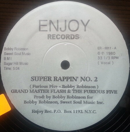 12” Grandmaster Flash &amp; The Furiou Super Rappin No.2 ER6011 Enjoy Records /00250