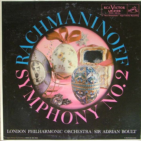 LP Sergei Vasilyevich Rachmaninof Symphony No. 2 LM2106 RCA Victor Red Seal /00260