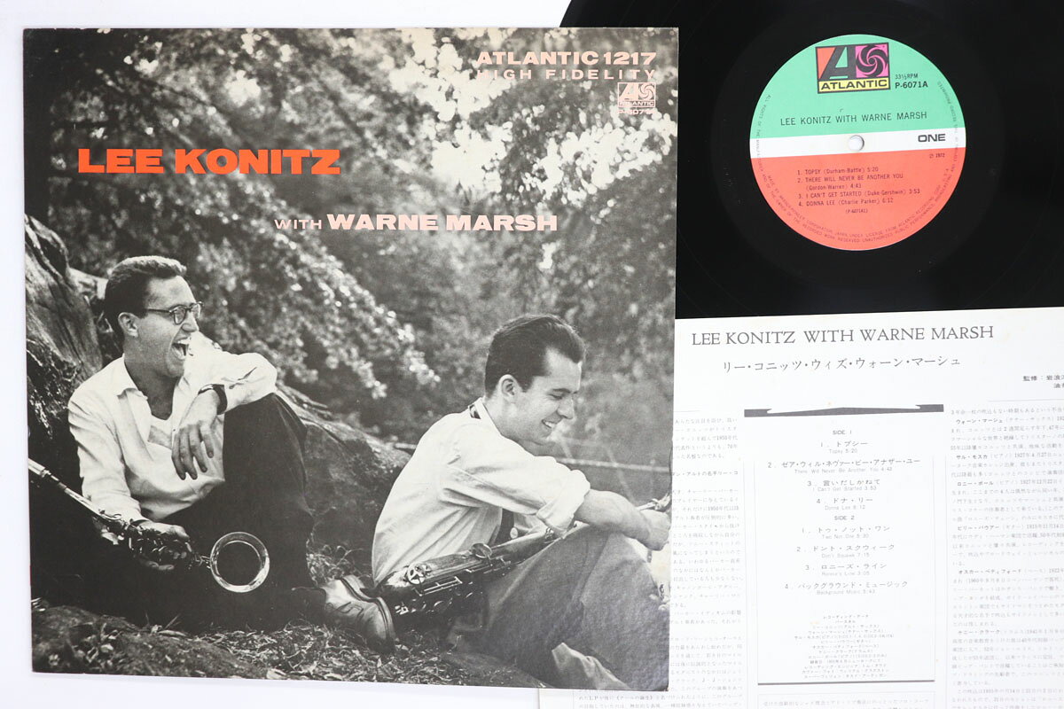 LP Lee Konitz &amp; Warne Marsh Lee Konitz With Warne Marsh P6071A ATLANTIC Japan /00260