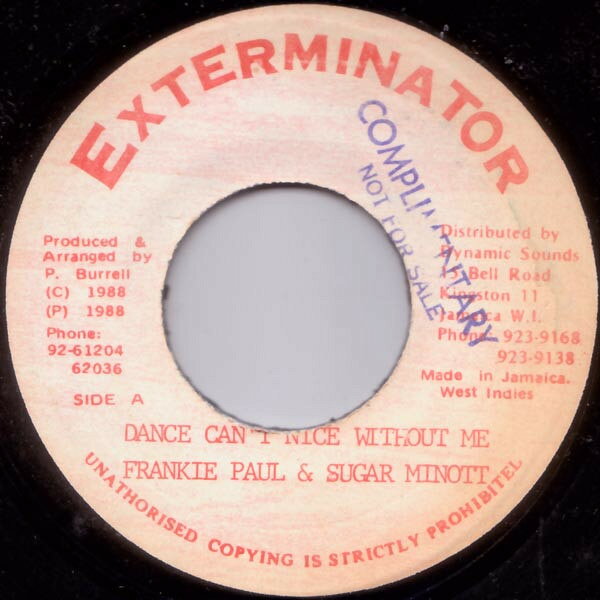 7” Frankie Paul &amp; Sugar Minott Dance Cant Nice Without We NONE Exterminator /00080