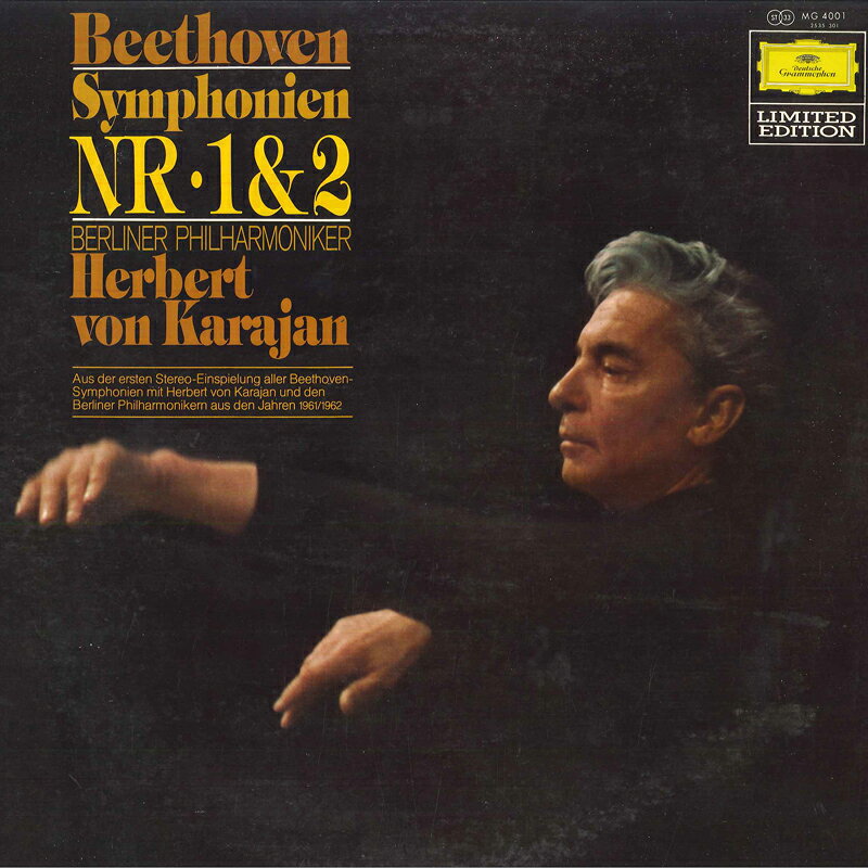 【中古】LP ヘルベルト・フォン・カラヤン, ベートーヴェン 交響曲第1番 / 第2番 MG4001 GRAMMOPHON /00260 recordcity-11133165 RECORD CITY 楽天市場店 パッケージ画像