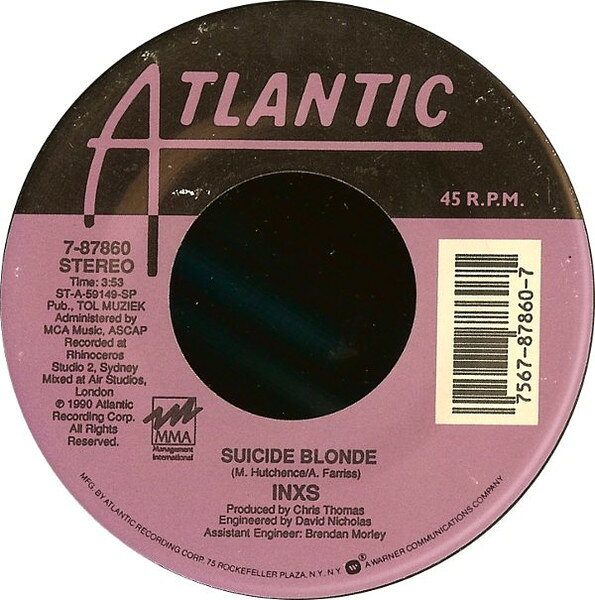 【中古】7” INXS Suicide Blonde 787860 Atlantic /00080
