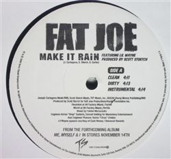 12” Fat Joe Make It Rain 094637761915PRO Terror Squad Enterta プロモ /00250