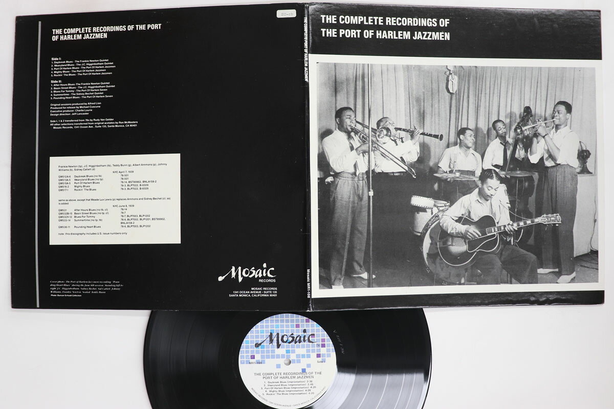 【中古】LP Port Of Harlem Jazzmen Complete Recordings Of The Port Of Harlem Jazzmen MR1108 MOSAIC /00400