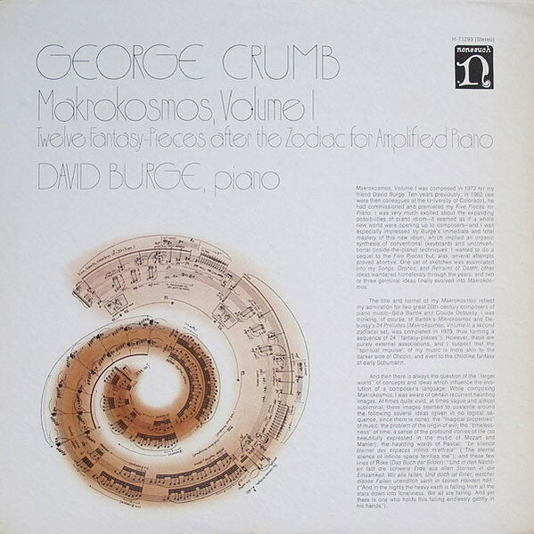 LP George Crumb, David Burge Makrokosmos, Volume I H71293 Nonesuch /00260