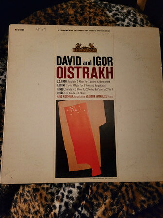 【中古】LP David & Igor Oistrakh J. S. Bach: Sonata In C Major For 2 Violins and Har HS25009 HELIODOR