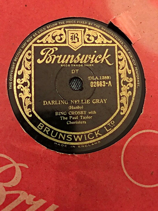 【中古】78RPM/SP Bing Crosby, Paul Taylor Chori Darling Nellie Gray / Swing Low Sweet Chariot 02663 BRUNSWICK /00500