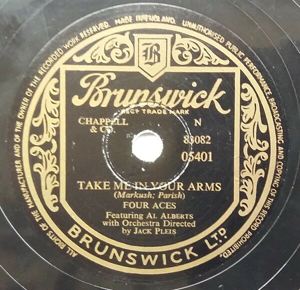 【中古】78RPM/SP Four Aces Take Me In Your Arms / There Goes My Heart 05401 BRUNSWICK /00500
