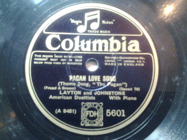 【中古】78RPM/SP Layton &amp; Johnstone Pagan Love Song / Love, Your Spell Is Everywhere 5601 COLUMBIA /00500