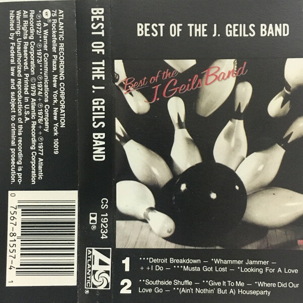 【中古】Cassette J. Geils Band Best Of The J. Geils Band CS19234 ATLANTIC /00110