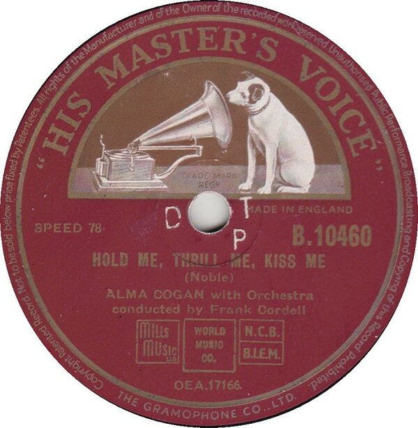 【中古】78RPM/SP Alma Cogan Hold Me, Thrill Me, Kiss Me / If I Had A Penny B10460 HIS MASTERS VOICE /00500