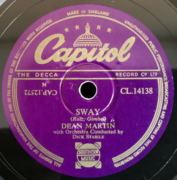 【中古】78RPM/SP Dean Martin Sway / Pretty As A Picture CL14138 CAPITOL RECORDS /00500