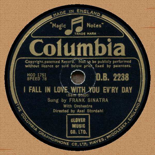 【中古】78RPM/SP Rank Sinatra I Fall In Love With You Evry Day / Paradise DB2238 COLUMBIA /00500