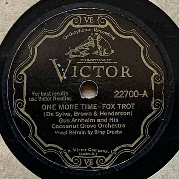 【中古】78RPM/SP Gus Arnheim &amp; His Cocoanut Gro One More Time / Thanks To You 22700 VICTOR /00500