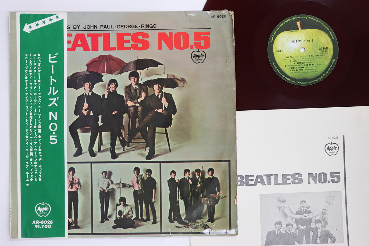 【中古】LP Beatles Beatles No.5 (赤盤) AR8028 APPLE
