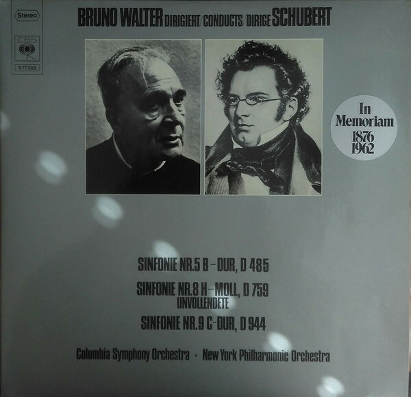 【中古】2discs LP ブルーノ・ワルター, コロンビア Schubert Sinfonie Nr. 5 / 8 / 9 S77263 CBS recordcity-11211325 RECORD CITY 楽天市場店 パッケージ画像