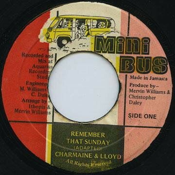 【中古】7インチ Charmaine &amp; Lloyd Remember That Sunday NONE Mini Bus