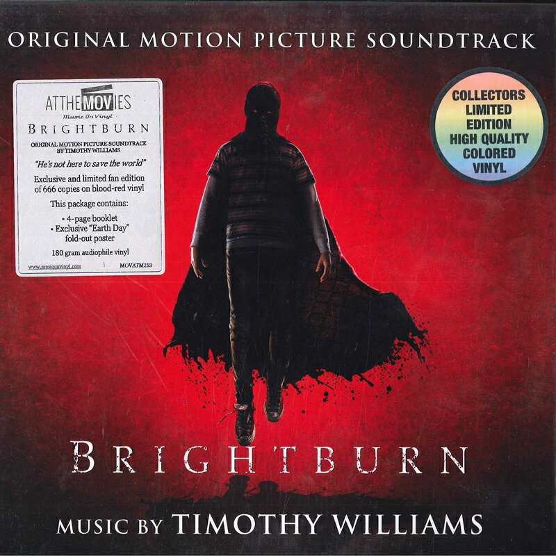 【新品】LP Ost, Timothy Williams Brightburn (Original Motion Picture Soundtrack)(Red MOVATM253 Sony, Music On Vinyl 未開封 /00260