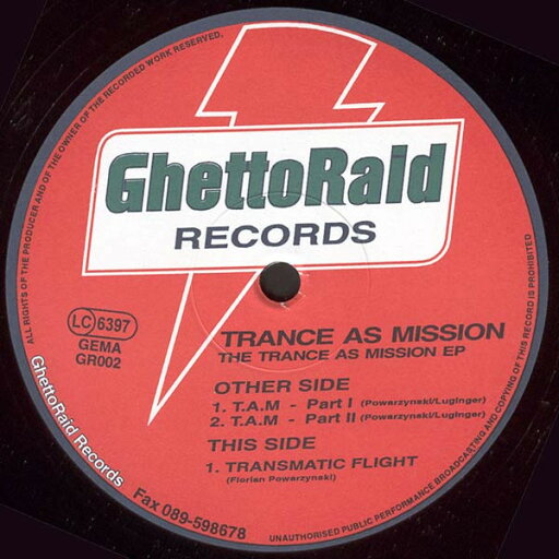 【中古】独12” Trance As Mission The Trance As Mission EP GR002 GhettoRaid Records /00250 【中古】独12” Trance As Mission The Trance As Mission EP GR002 GhettoRaid Records /00250