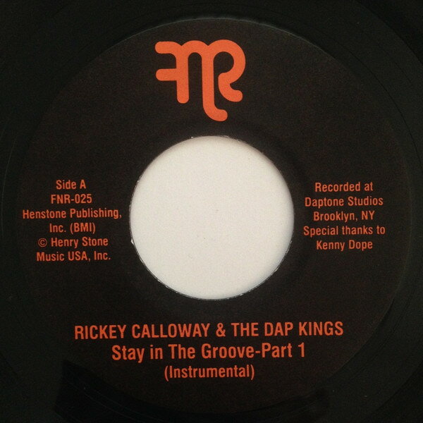【中古】米7” Rickey Calloway &amp; The Dap-King Stay In The Groove (Instrumental) FNR025 Fnr /00080