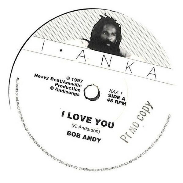 【中古】英7” Bob Andy I Love You / Tell Me Now KAA1PROMO I-Anka プロモ /00080