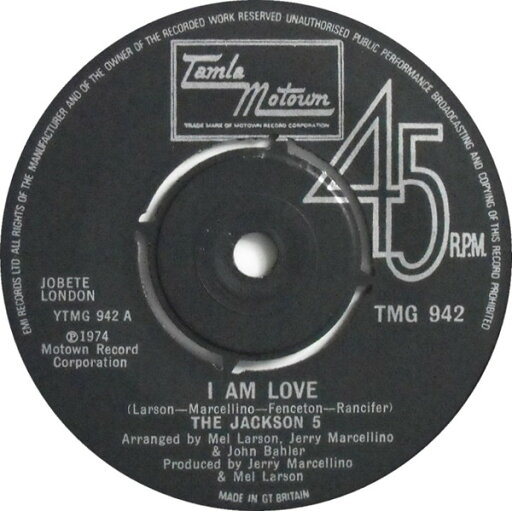 【中古】英7” Jackson 5 I Am Love TMG942 Tamla Motown /00080 【中古】英7” Jackson 5 I Am Love TMG942 Tamla Motown /00080