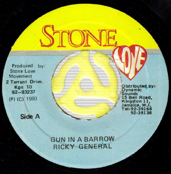 Artist Name: K - 【中古】ジャマイカ7” Ricky General Gun In A Barrow none Stone Love /00080
