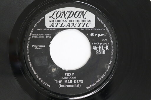 【中古】英7” Mar-keys Foxy / One Degree North 45HL9510 LONDON RECORDS /00080 【中古】英7” Mar-keys Foxy / One Degree North 45HL9510 LONDON RECORDS /00080