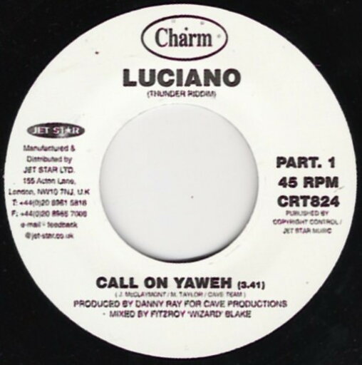 【中古】英7” Luciano Call On Yaweh CRT824 Charm /00080 【中古】英7” Luciano Call On Yaweh CRT824 Charm /00080